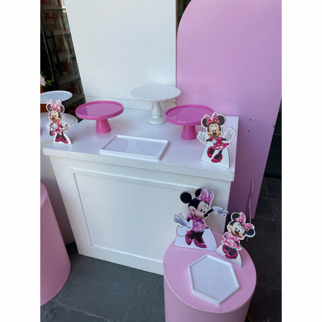 Minnie Rosa painel branco e rosa (modelo3)