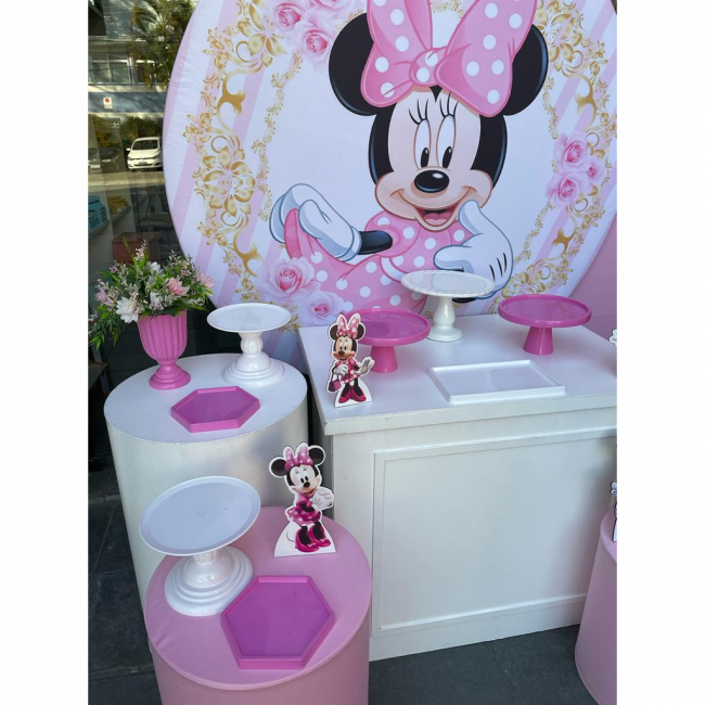 Minnie rosa painel romano (modelo 2)