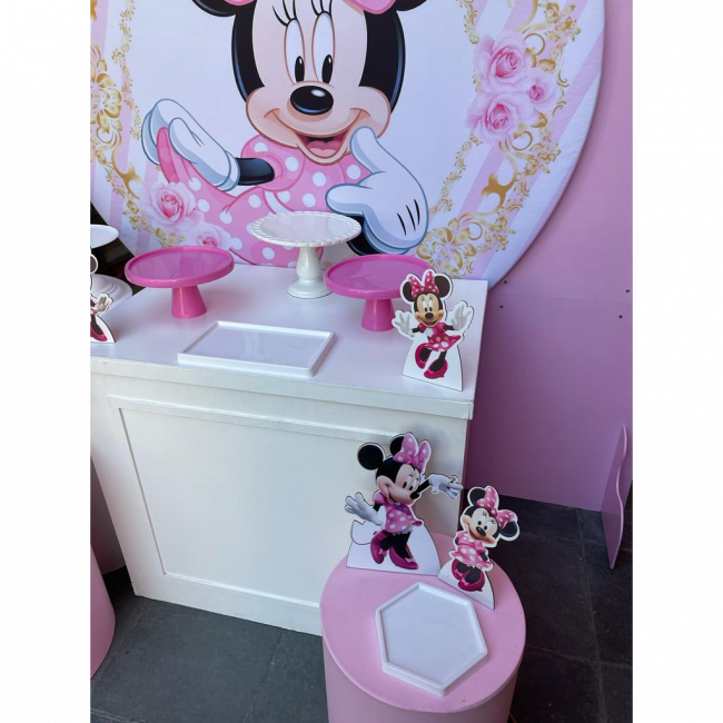 Minnie rosa painel romano (modelo 2)