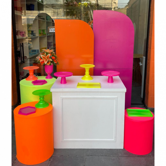 Neon painel laranja e pink ( modelo 3)