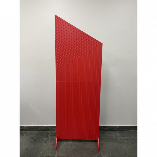 Painel Geométrico Vermelho