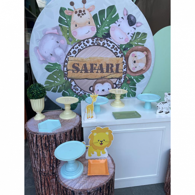 Safari menino painel verde candy