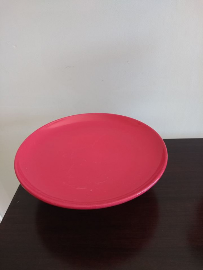 BANDEJA DE CERAMICA PINK M REDONDA