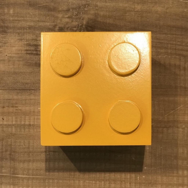 Cubo Lego Quadrado Amarelo