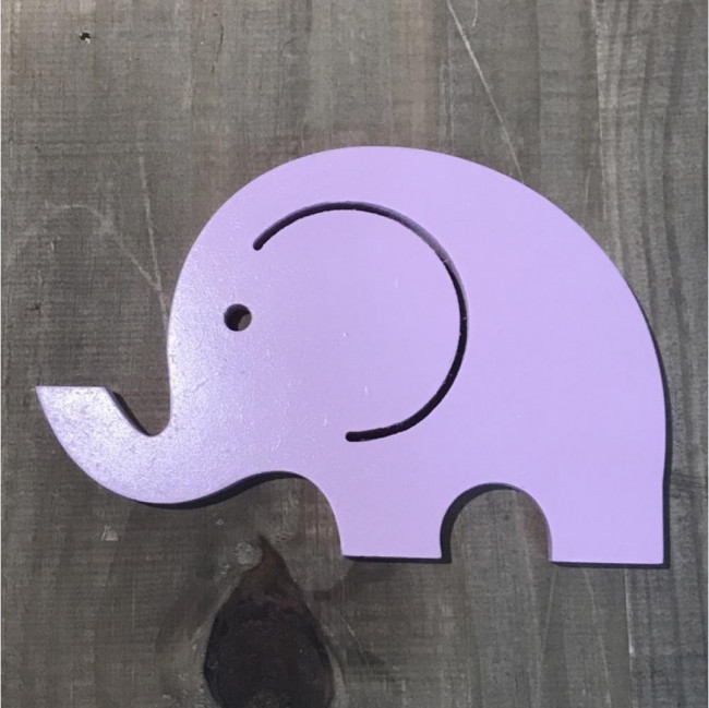 Elefante MDF rosa bb