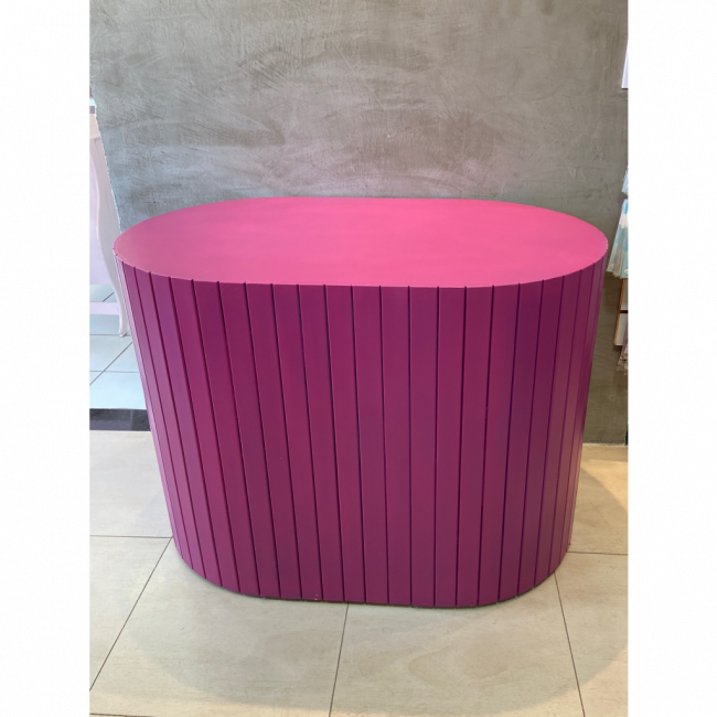 Mesa Oval Ripada Pink