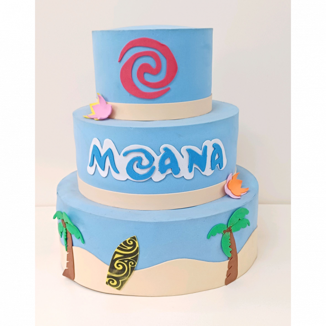 Bolo de cenografia Moana (proibido por vela)