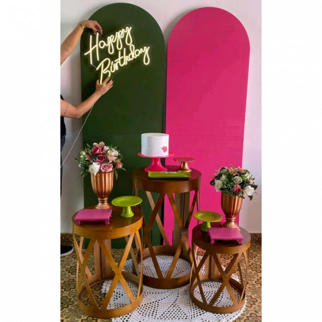 Decoração Adulta Pink e Verde