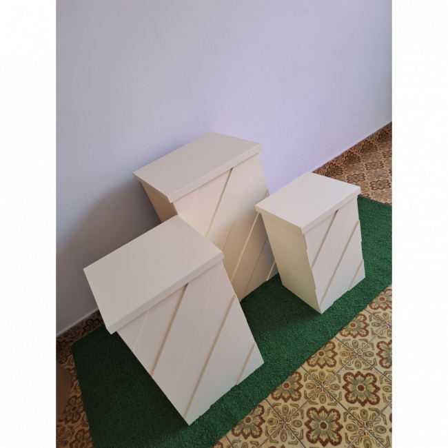 TRIO DE MESA OFF WHITE