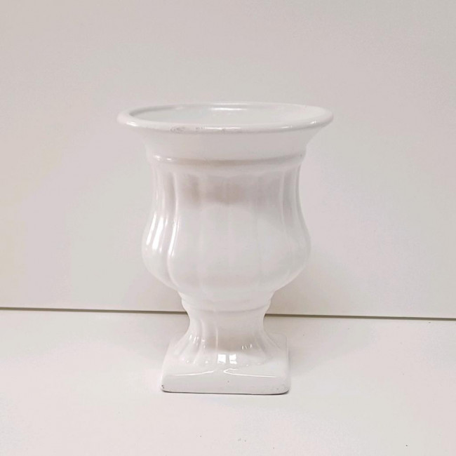 VASO GREGO CERAMICA  BRANCO