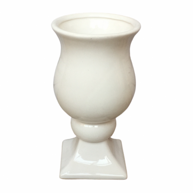 Vaso Torneado M - Branco