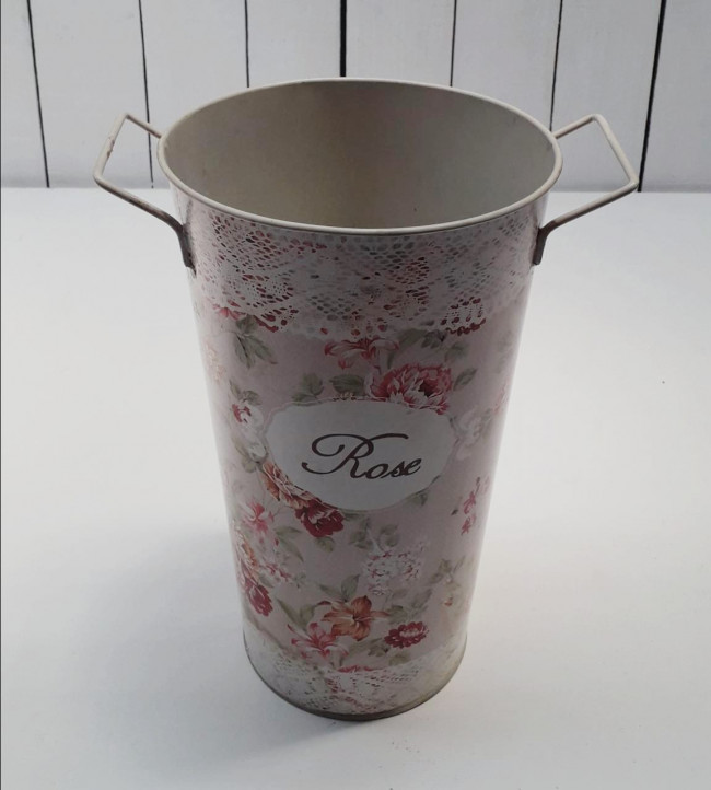 CACHEPOT ZINCO FLORAL G BAZAR