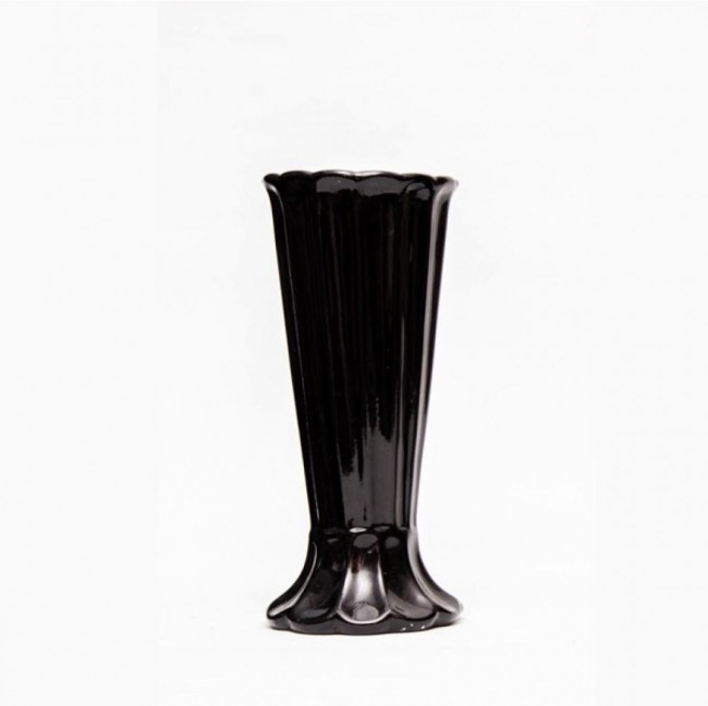 VASO CANELADO PRETO G BAZAR