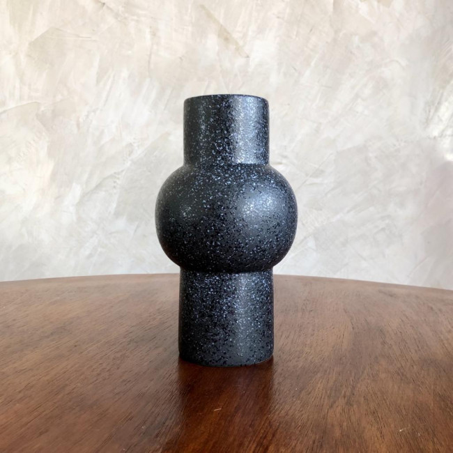 Vaso Decorativo Cerâmica Preto