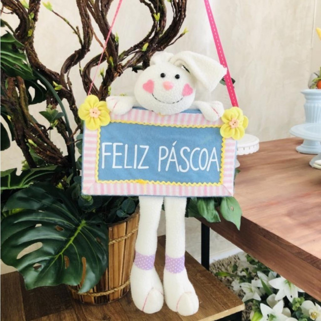 Plaquinha Feliz Páscoa