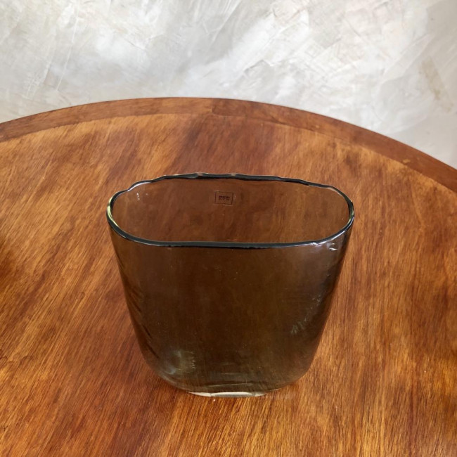 Vaso Decorativo Vidro Preto Estreito [Alto]