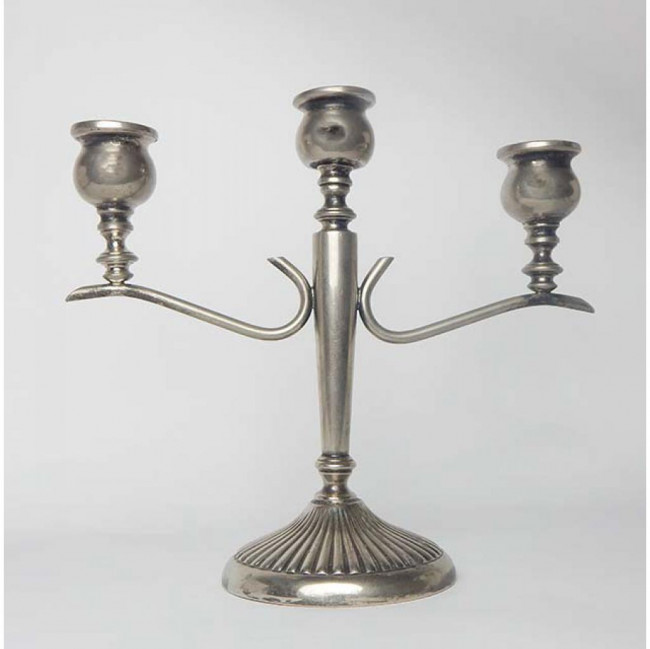 CANDELABRO PRATA 03 VELAS