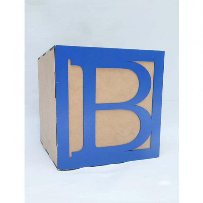 CUBO LETRA B MDF