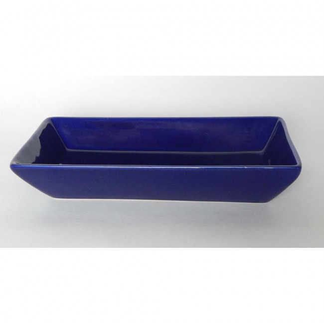 TRAVESSA PORCELANA AZUL ESCURO FUNDA