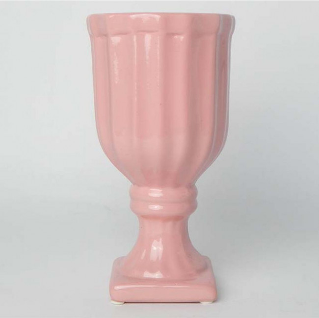 VASO CANELADO MINI ROSA