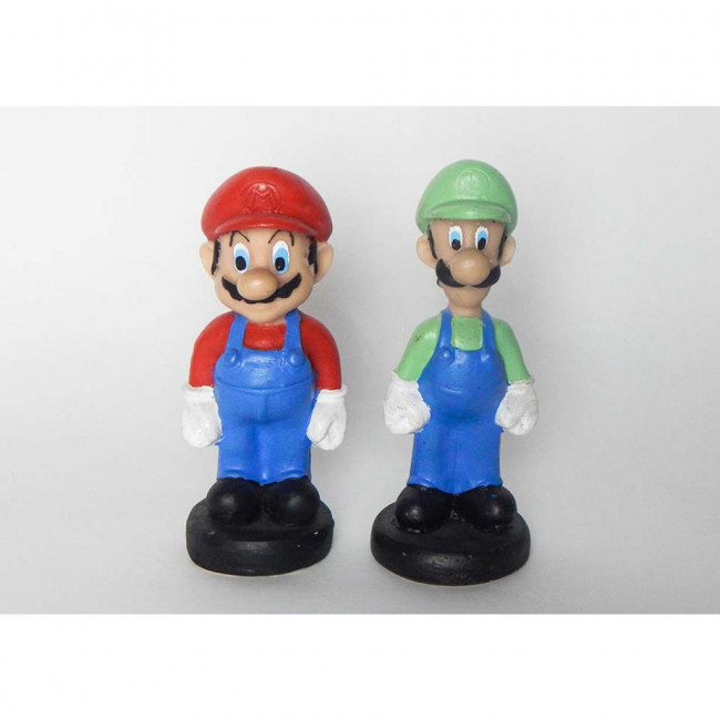 BONECOS MARIO E LUIGI 02 PÇS