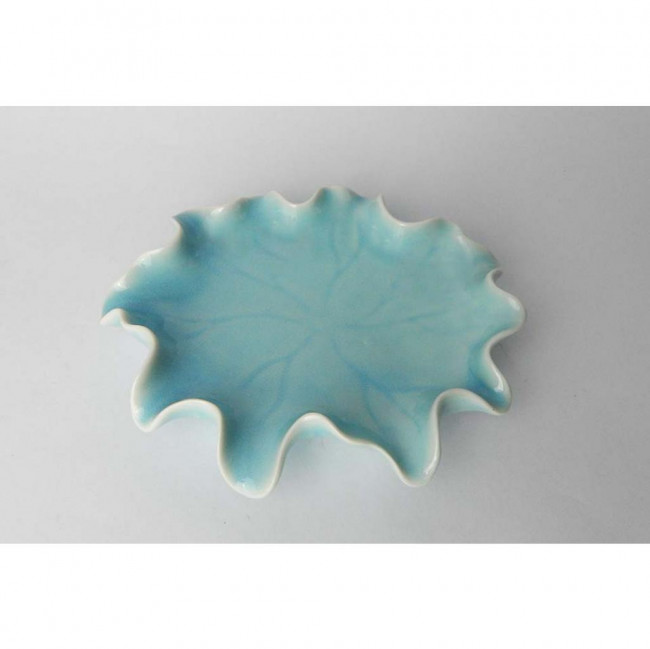 PRATINHO DOCE FOLHA CERAMICA AZUL