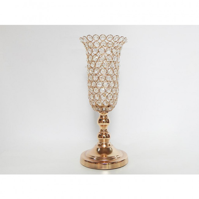 VASO PEDRARIA REQUINTE CRISTAL DOURADO