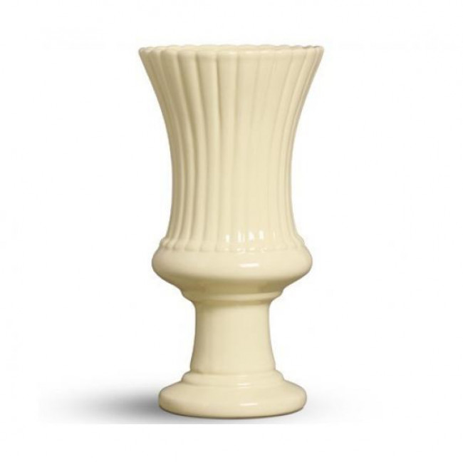 VASO LOUÇA PÉTALAS AMARELO CLARO G