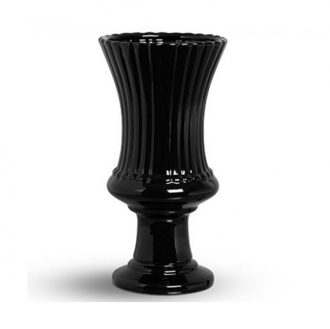 VASO LOUÇA PÉTALAS PRETO G