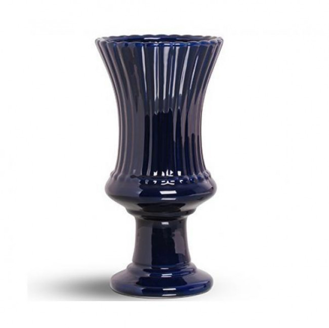 VASO LOUÇA PÉTALAS AZUL MARINHO G