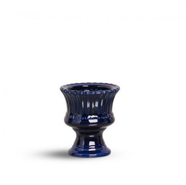 VASO LOUÇA PÉTALAS AZUL MARINHO P