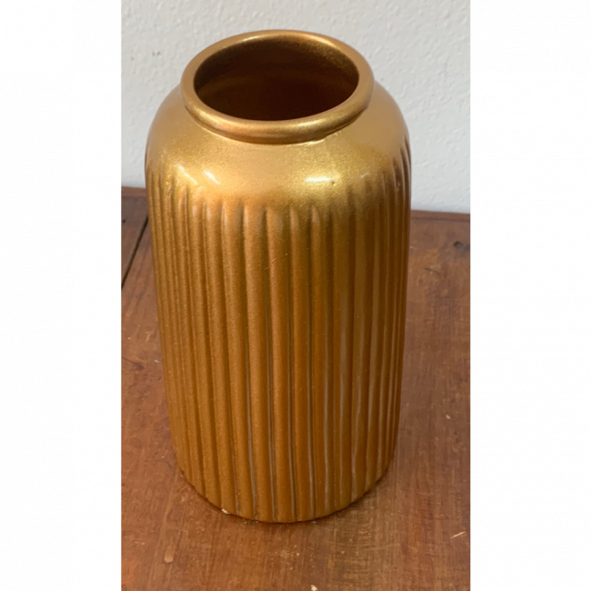 VASO PLINSADO DOURADO M