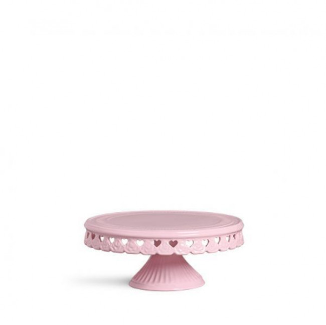 SUPORTE LOUÇA CORAÇÃO ROSA BB G