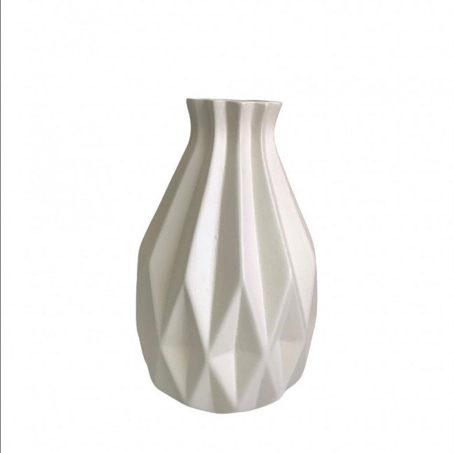 VASO CERÂMICA GEO OFF-WHITE -P