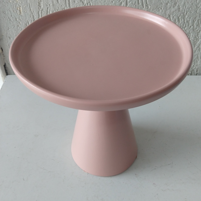 BOLEIRA  DE LOUÇA CONE  PORTA DOCE  ROSE G