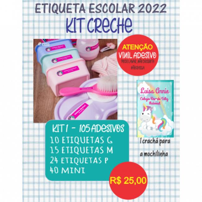 ETIQUETA ESCOLAR KIT CRECHE