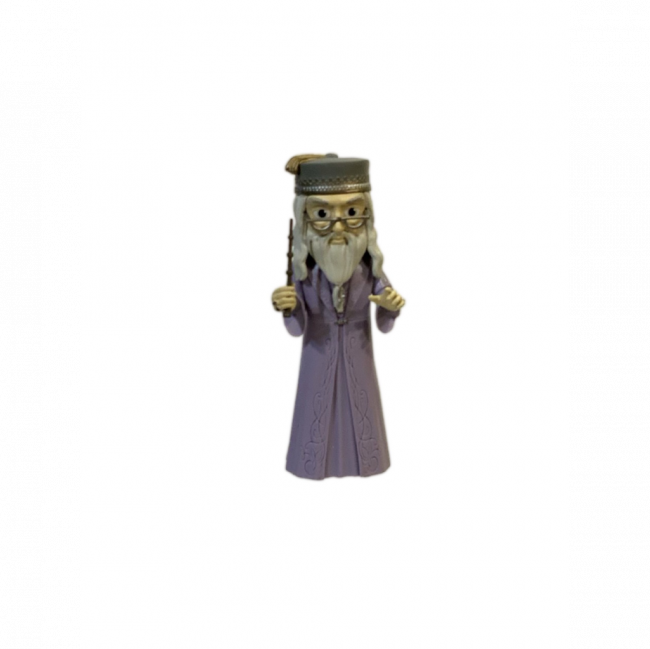 DUMBLEDORE HARRY POTTER RESINA LILÁS E CINZA (C 4 CM | L 5 CM | A 13 CM)