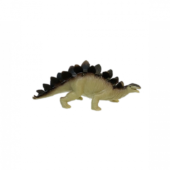 DINOSSAURO STEGOSAURUS BORRACHA PRETO E CINZA