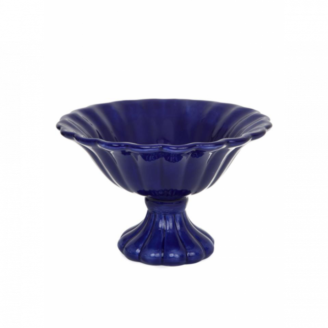 FRUTEIRA GOMOS CERÂMICA AZUL CARBONO GRANDE BAIXO (D 24 CM | A 15 CM)