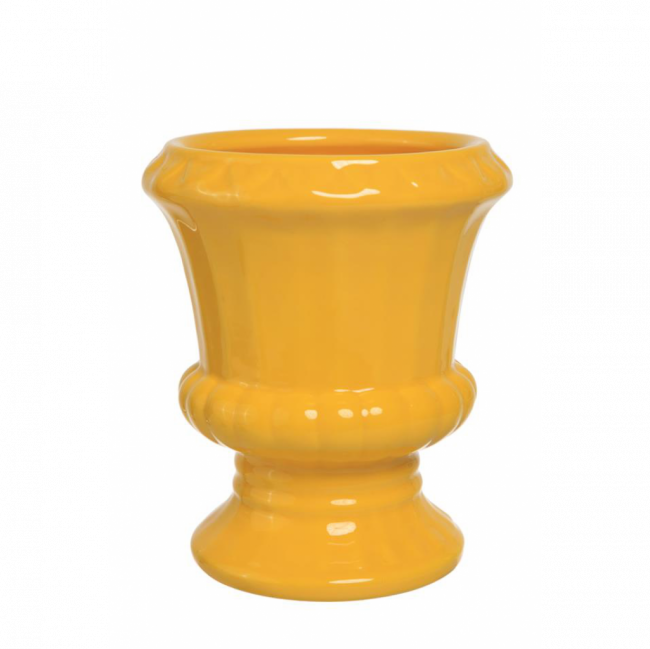 TAÇA ROMANA CERÂMICA AMARELO SICILIANO (D 14 CM | A 19 CM)