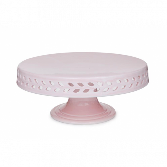 LINHA ROSÉ BASE DE BOLO CESARE PORCELANA MÉDIO (D 30 CM | A 15 CM)