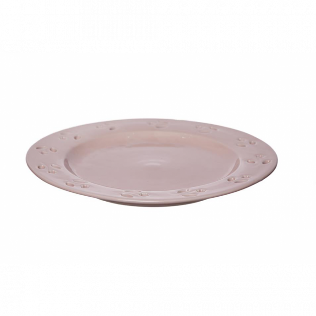 LINHA ROSÉ PRATO PÉTALA VAZADA PORCELANA (D 31 CM | A 1 CM)