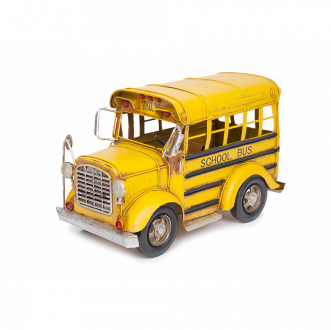 ÔNIBUS ESCOLAR METAL AMARELO (C 31 CM | L 16 CM | A 19 CM)