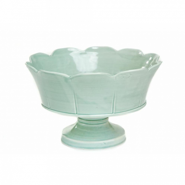 LINHA VERDE CELADON FRUTEIRA PÉTALA PORCELANA (D 27 CM | A 17 CM)