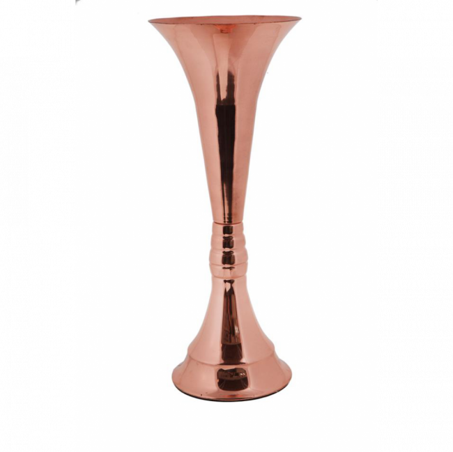 VASO TULIPA COBRE GRANDE C/ BORDA LISA (D 25 CM | A 63 CM)