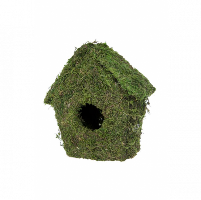 CASA DE PASSARINHO MUSGO VERDE (C 20 CM | L 8 CM | A 20 CM)