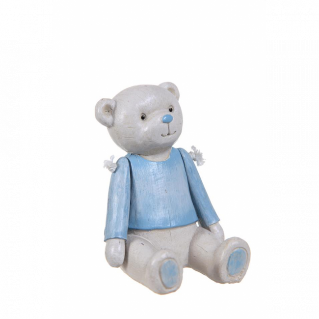 URSO BABY MADEIRA AZUL S/ CORAÇÃO