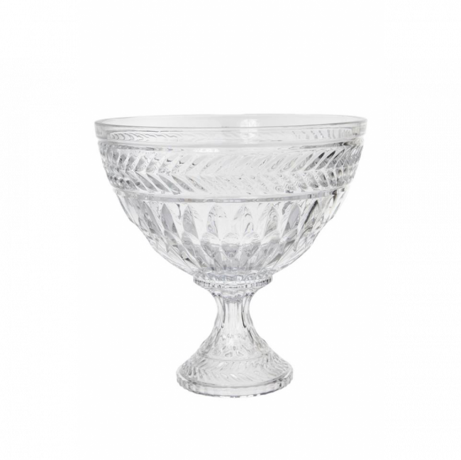 FRUTEIRA LAPIDADA PÉTALA FUNDA CRISTAL TRANSPARENTE (D 27 CM | A 27 CM)