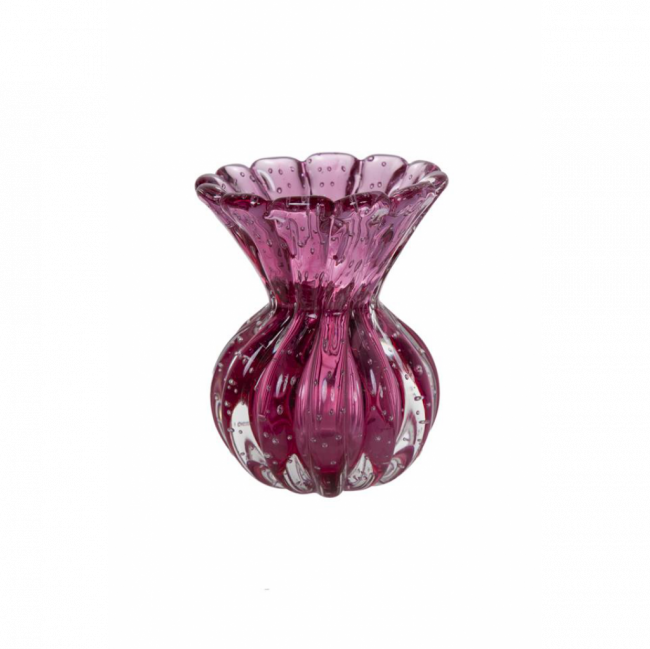 VASO BORDA REGULAR MURANO PINK (D 11 CM | A 15 CM)