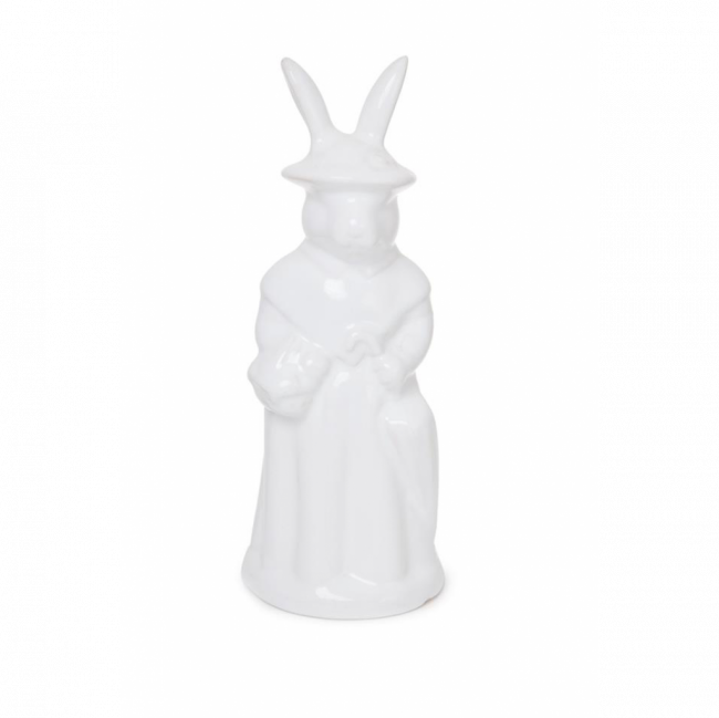 COELHA SENHORA CERÂMICA BRANCA (D 7 CM | A 21 CM)